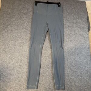 Lululemon Pants Womens 8 Gray High Rise Perforated 27 Inseam Running Leggings